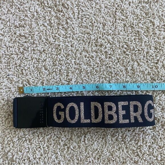 Goldbergh Ski Belt Logo Black Gold Metallic for Ski Pants  display picture 1
